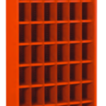 Steel Bin Cabinet Red 220mm