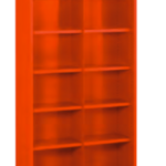 Steel Bin Cabinet Red 293mm